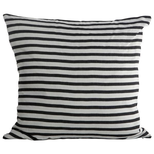 House Doctor Stripe Tyynynpäällinen Musta / Harmaa