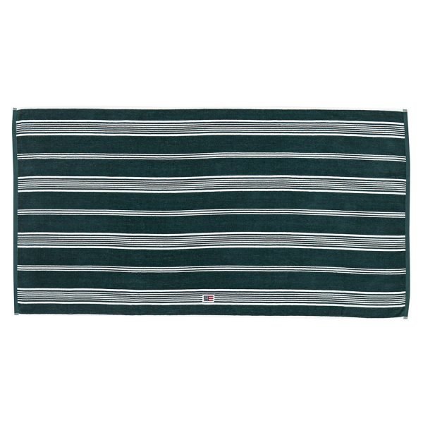 Lexington Striped Velour Pyyheliina Racing Green 30x50 Cm