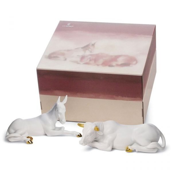 Lladro Set Animals At Bethlehem Re Deco