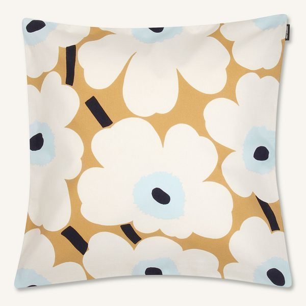 Marimekko Pieni Unikko Tyynynpäällinen Beige / Sininen 50x50 Cm